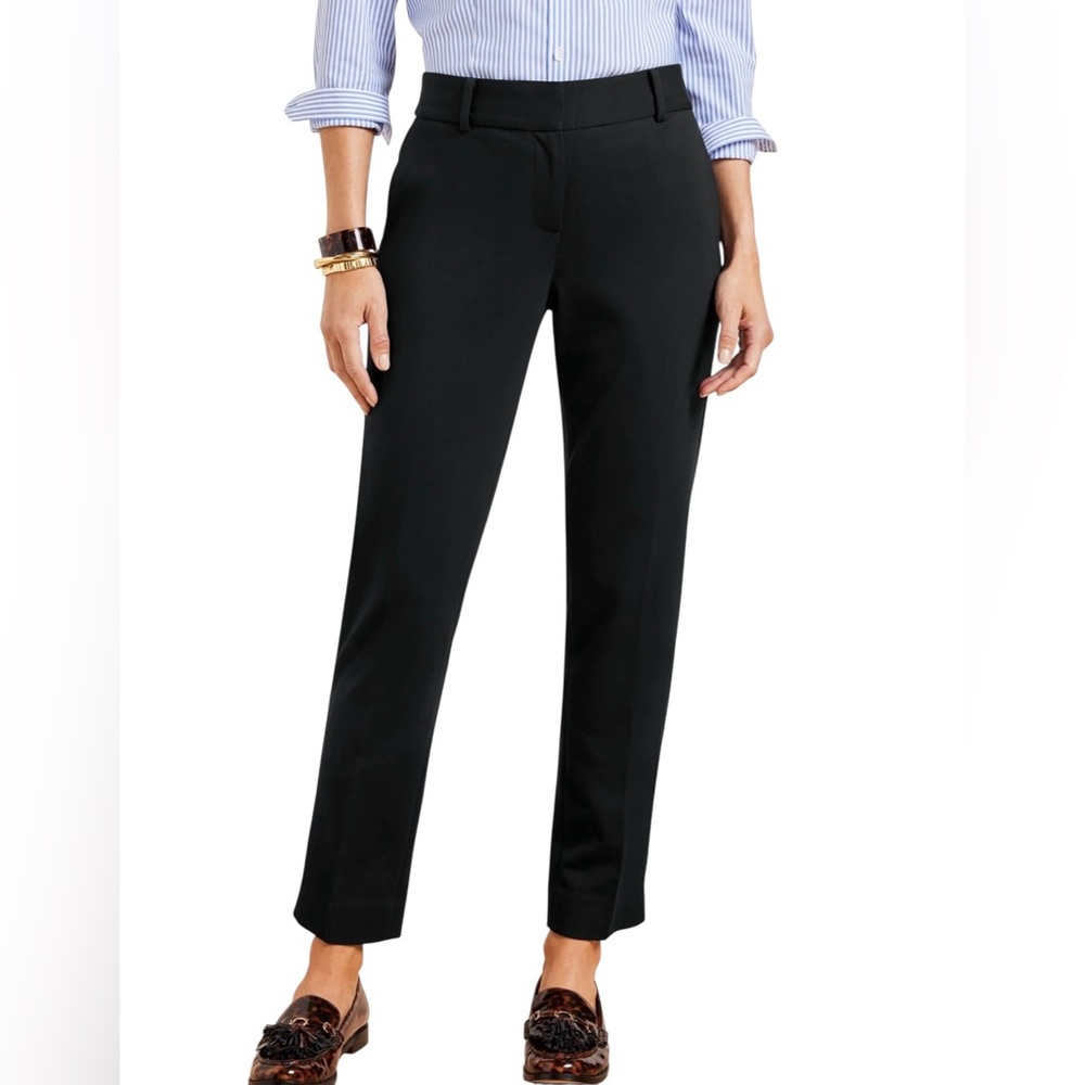 Talbots Hampshire ankle pant black Straight Leg Trousers size 16 petite